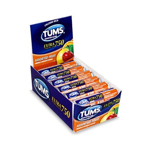 Product Cover TUMS Extra 750 Assorted Fruit Flavors 12 Rolls (Assorted Fruit)