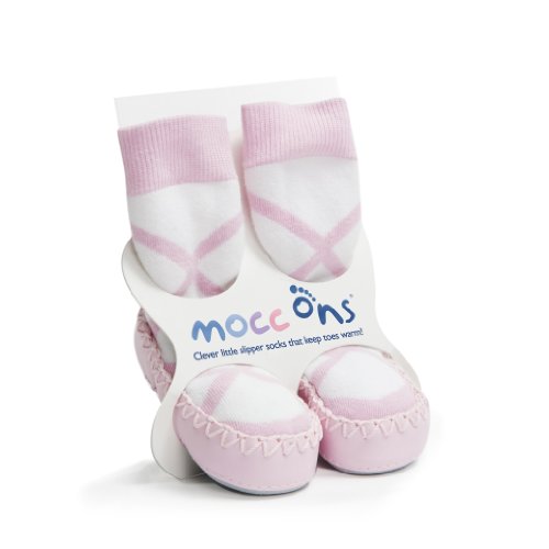 Product Cover Mocc Ons Clever Little Moccasin Slipper Socks Pink Ballerina
