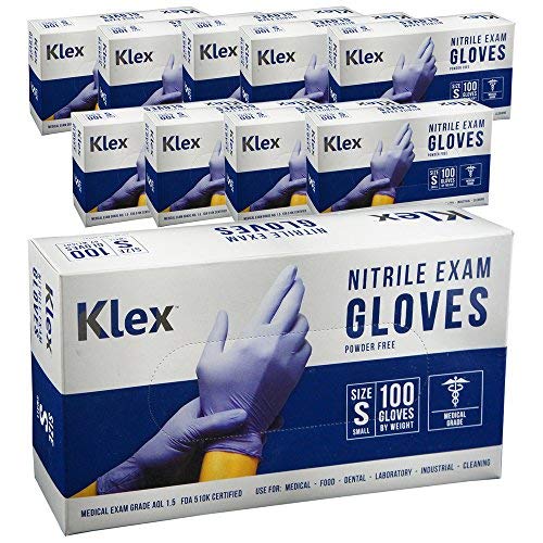 Product Cover Klex Nitrile Exam Gloves - Medical Grade, Powder Free, Latex Rubber Free, Disposable, Food Safe, Lavender S Small