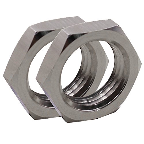 Product Cover DERNORD Cast Pipe Fitting Stainless Steel 304 Hex Locknut 1/2 Inch NPT Female (Pack of 2)