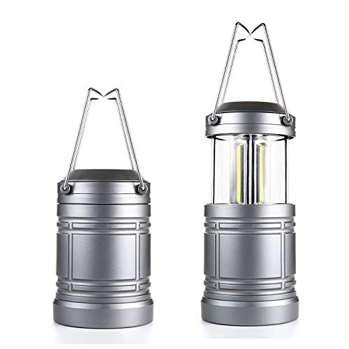 Product Cover 2 Pack Camping Lantern with Magnetic Base - 500 Lumens Collapsible Ultra Bright Portable LED Lantern for Emergency, Hurricane, Storms, Outage