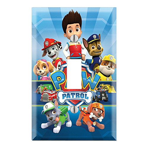 Product Cover Single Toggle Wall Switch Cover Plate Décor Wallplate - Paw Patrol Ryder Marshall Chase Zuma Skye