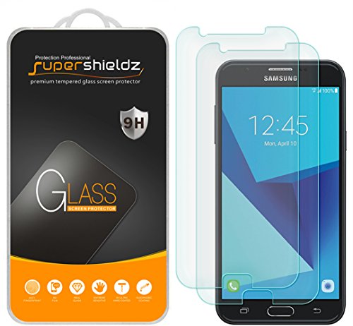 Product Cover Supershieldz (2 Pack) for Samsung Galaxy J7 (2017) Tempered Glass Screen Protector, 0.33mm, Anti Scratch, Bubble Free
