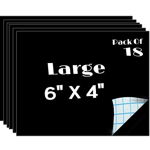 Product Cover Extra Thick Large Chalkboard Labels For Big Bins Boxes Jars Containers 4x6 inch Erasable Reusable Rectangle Black Board Label Waterproof Adhesive Stickers Decal Organize Craft Gift (Pack of 18)