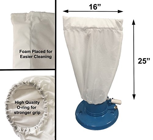 Product Cover Fine Mesh Replacement Bag for Pool Leaf Master Vacuum - Leaf Bagger - Leaf Catcher - Fits All