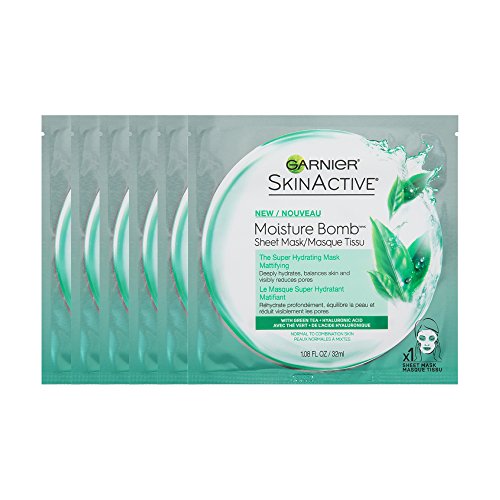 Product Cover Garnier SkinActive Super Hydrating Sheet Mask, Mattifying,  6 Count