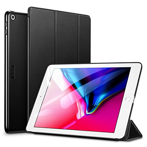 Product Cover ESR Yippee Trifold Smart Case for iPad 9.7 2018/2017 [A1822, A1823,A1893,A1954](Not for iPad 10.2), Lightweight Smart Cover with Auto Sleep/Wake, Hard Back Cover for iPad 5th/6th Gen ,Black