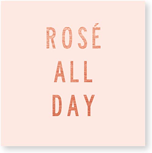 Product Cover C.R. Gibson Pink ''Rosé All Day'' Beverage and Cocktail Napkins, 20pc, 5'' W x 5'' L