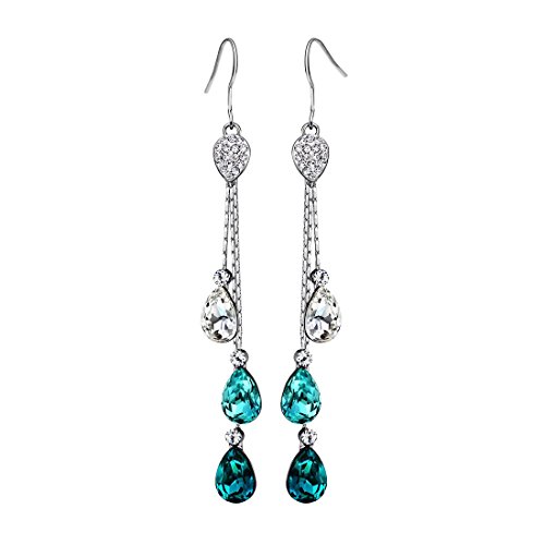 Product Cover Neoglory Jewelry Mother's Day Gift Teardrop Crystal Three Colors Drop Earrings 3.14