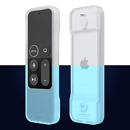 Product Cover elago R1 Intelli Case for Apple TV Siri Remote 4K, 4th Generation (Nightglow Blue) - Magnet Technology, Anti-Slip, Lanyard Included, Heavy Shock Absorption, Durable