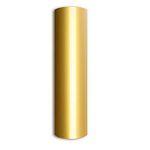 Product Cover Gold Heat Transfer Vinyl Iron On HTV 10'' X 5' Roll for T-Shirts & Clothing and Fabric,Gold HTV