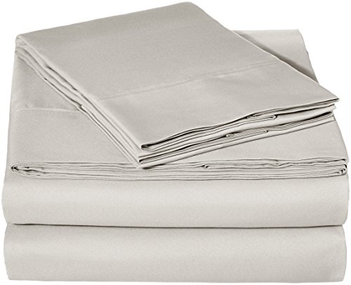 Product Cover AmazonBasics Light-Weight Microfiber Sheet Set - King, Light Grey