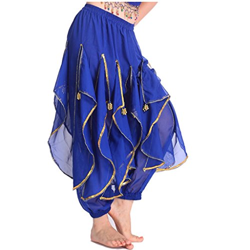 Product Cover MUNAFIE Belly Dance Harem Pants Tribal Arabic Halloween Pants with Gold Trim US0-14