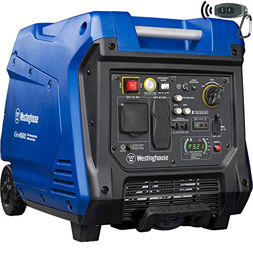 Product Cover Westinghouse iGen4500 Super Quiet Portable Inverter Generator 3700 Rated & 4500 Peak Watts, Gas Powered, Electric Start, RV Ready, CARB Compliant