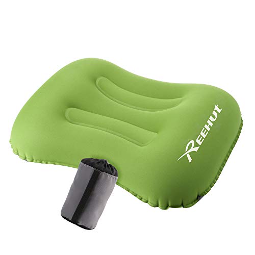 Product Cover REEHUT Camping Pillow Ultralight, Travel Pillow Inflatable for Sleeping/Hiking/Backpacking - Included Storage Bag(Green)