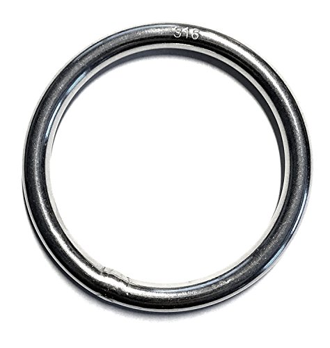 Product Cover Stainless Steel 316 Round Ring Welded 6mm x 50mm (1/4