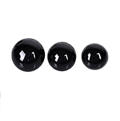 Product Cover 25 Pcs Black Plastic DIY Bear Doll Sewing Crafting Buttons Safety Solid Mushroom Eyes Buttons (30MM)
