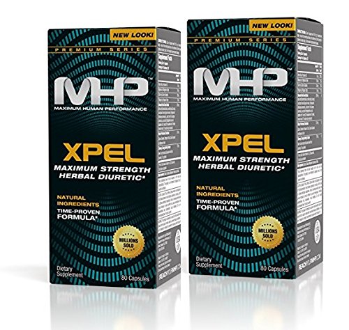 Product Cover MHP Xpel Maximum Strength Diuretic Capsules, 80 Count (Pack of 2) (Packaging May Vary)