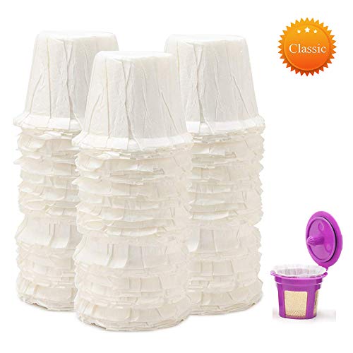 Product Cover BELR Disposable Paper Coffee Filters Cups Compatible for K Series Pods Coffee Machine(100 Filters) (White)