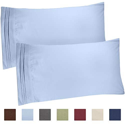 Product Cover Queen Size Pillow Cases Set of 2 - Soft, Premium Quality Hypoallergenic Pillowcase Covers - Machine Washable Protectors - 20x40, 20x36 & 20x48 Pillows for Sleeping 2 Piece - Queen Size Pillow Case Set