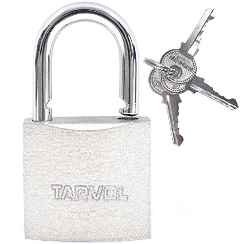 Product Cover Steel Padlock with Keys (Heavy Duty Security) Safely Lock Interior or Exterior Gates, Sheds, Lockers, Bikes, Tool Box, or Containers. Includes 3 Master Keys
