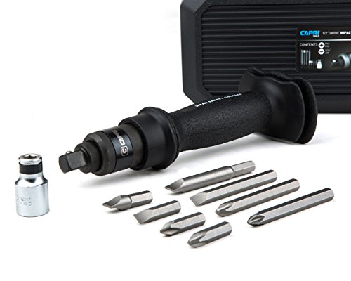 Product Cover Capri Tools Premium Impact Driver Set, Manual Reversible, for Brake Caliper Screws, 1/2
