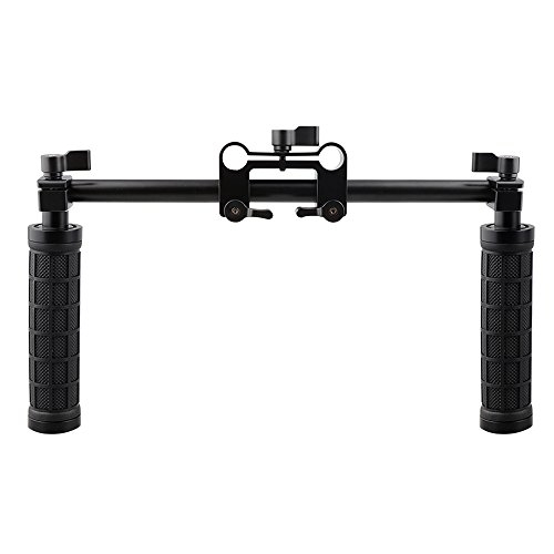 Product Cover CAMVATE Handle Grips Front Handbar Clamp Mount for 15mm Rod Support System Shoulder Rig(Black)