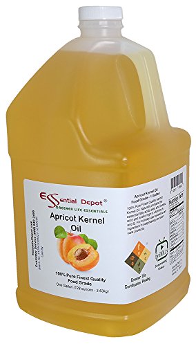 Product Cover Apricot Kernel Oil - 1 Gallon - Food Grade - safety sealed HDPE container with resealable cap