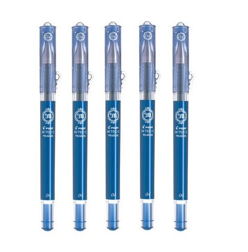 Product Cover Pilot Hi-Tec-C Maica Gel Ink Pen(LHM-15C4-BB), Extra Fine Point 0.4mm, Blue Black Ink, Value Set of 5