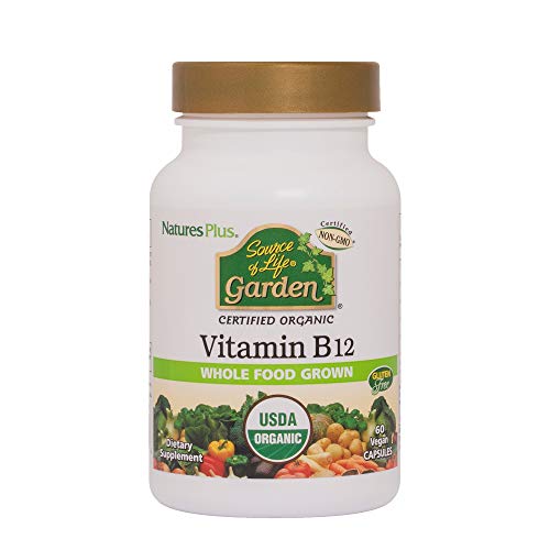 Product Cover NaturesPlus Source of Life Garden Certified Organic Vitamin B12-1000 mcg methylcobalamin, 60 Vegan Capsules - Whole Food Vitamin B12 Supplement - Energy Boost - Vegetarian, Gluten-Free - 60 Servings