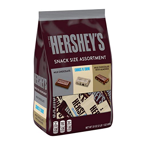 Product Cover HERSHEY'S Holiday Chocolate Candy Variety Mix, Snack Sizes for Stocking Stuffing, Gifts, and Parties, 33 oz.