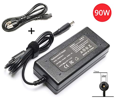 Product Cover 90W Laptop Adapter Charger for HP Pavilion Dv4 Dv6 Dv7 G50 G60 G60T G61 G62 G72 2000; Presario 2210B 2510P CQ40 CQ45 Cq50 Cq57 Cq58 Cq60 Cq61 Cq62 Power Supply Cord