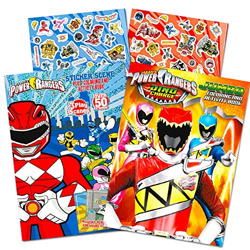 Product Cover Power Rangers Coloring Book Super Set -- 2 Coloring and Activity Books and Over 50 Stickers