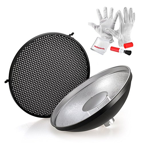 Product Cover Godox AD-S3 Beauty Dish Reflector with Honeycomb Cover for Godox AD200PRO AD200 Pocket Flash Godox AD180 AD360 AD360II Flash Speedlite - Including PERGEAR Cleaning Kit