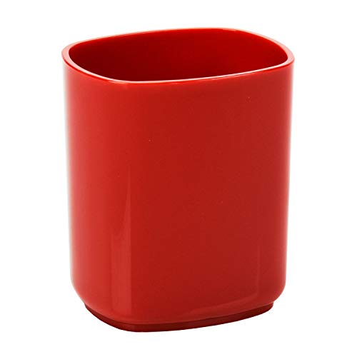 Product Cover Acrimet Jumbo Pencil Cup Caddy Holder Desktop Organizer (Plastic) (Solid Red Color)
