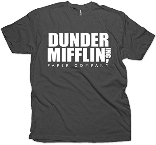 Product Cover Daft Threads ~ Dunder Mifflin Office T-Shirt & Sticker Charcoal (Small)