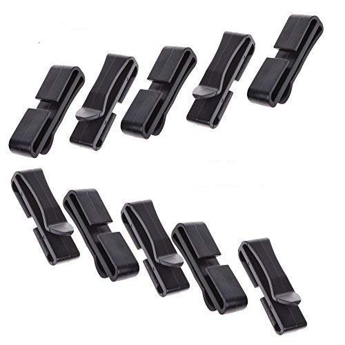 Product Cover Cuziss Pack of 20pcs Webbing Ending Clip Quick Slip Keeper Connect Buckle for Backpack Adjusting Strap Black (1