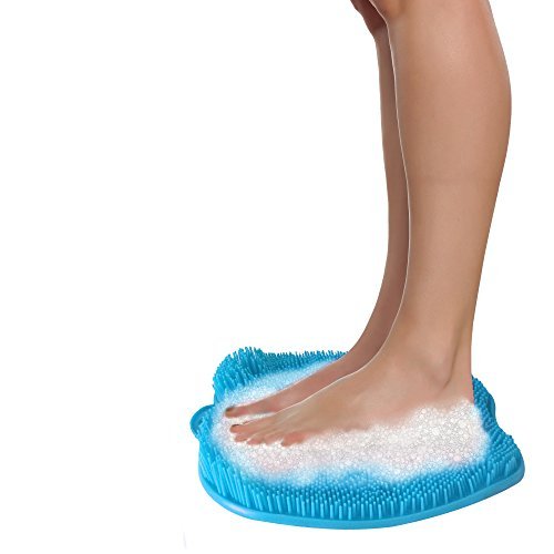 Product Cover Blue : Shower Foot Massager Scrubber & Cleaner For Shower Floor - Improves Foot Circulation & Reduces Foot Pain Blue