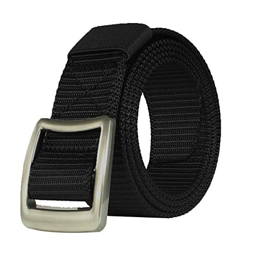 Product Cover ROFIFY Men's Tactical Web Belts Nylon Military Canvas Men Waist Belt with Metal Buckle RFBT03BLACK