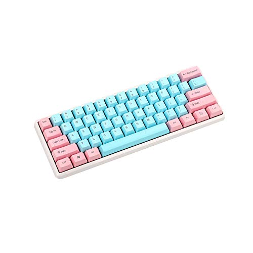 Product Cover NPKC 61 87 104 Keys Miami Thick PBT OEM Profile Keycap for MX Switches GH60 Tenkeyless Mechanical Gaming Keyboard (61 Top Print) (Only Keycap)