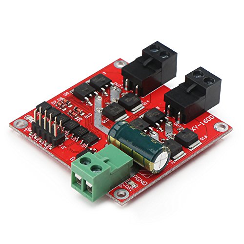 Product Cover DC Motor Driver, DROK L298 Dual H Bridge Motor Speed Controller DC 6.5V-27V 7A PWM Motor Regulator Board 12V 24V Electric Motor Control Module Industrial 160W with Optocoupler Isolation