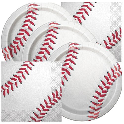 Product Cover JJ Collections Baseball Themed Birthday Party Napkins and Plates