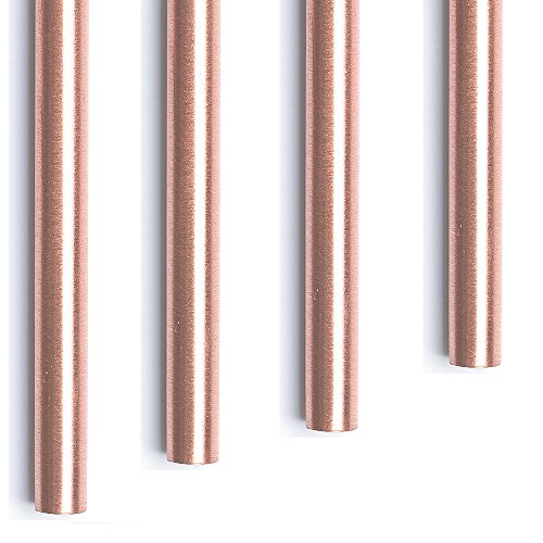 Product Cover Copper straws - 100% copper drinking straws set of 4 - standard size 6.7' - Best size for your Moscow Mule copper mug - pure premium copper with food safe lacquer to keep the shine.