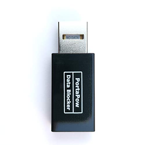 Product Cover PortaPow 3rd Gen USB Data Blocker (Black) - Protect Against Juice Jacking