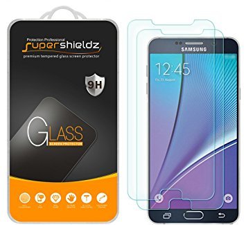 Product Cover [2-Pack] Supershieldz for Samsung Galaxy Note 5 Tempered Glass Screen Protector