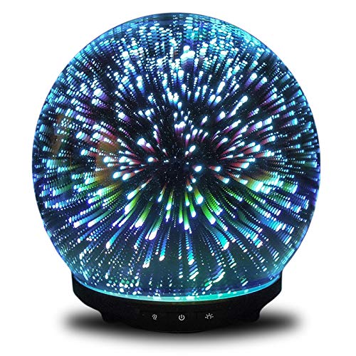 Product Cover Simply Diffusers - Orion - 3D Mercury Glass Diffuser - Original 3D Aromatherapy Essential Oil - Cool Mist Diffuser - 3-Button Technology for Diffusion and LED Lighting - Customized Diffusion Settings