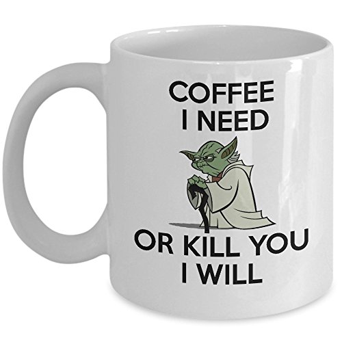 Product Cover LittleCreations Best Funny Mug - Coffee I Need Or Kill You I Will Coffee Mug Tea Cup - White Ceramic 11oz Teacup - Perfect Birthday, Christmas, Anniversary, Valentine's Day Present