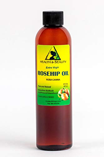Product Cover Rosehip Seed Oil Unrefined by H&B OILS CENTER Raw Extra Virgin Cold Pressed Premium Quality Natural Pure 8 oz