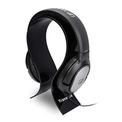 Product Cover Tranesca Acrylic Headphone (Headset) Stand/Headphone Holder/ Headphone Hanger for wide variety sizes of headphones - Black (Not for extra large headphones, headphone not included)