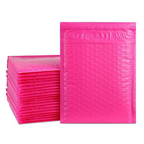 Product Cover UCGOU 6x10 Inch Pink Poly Bubble Mailers Self Seal Padded Envelopes Shipping Envelope Bags Water Resistant 25pcs